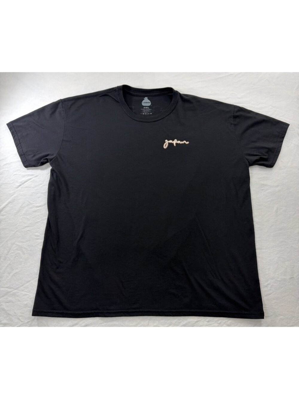 Men's Black 3XL Launder Japan Back Graphic Short Sleeve T-Shirt